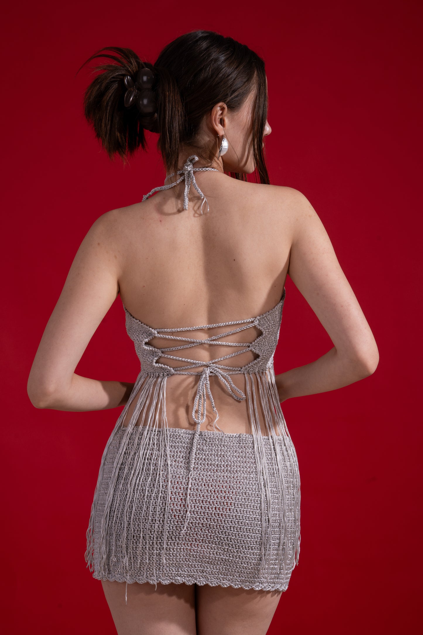 Light silver fringe set