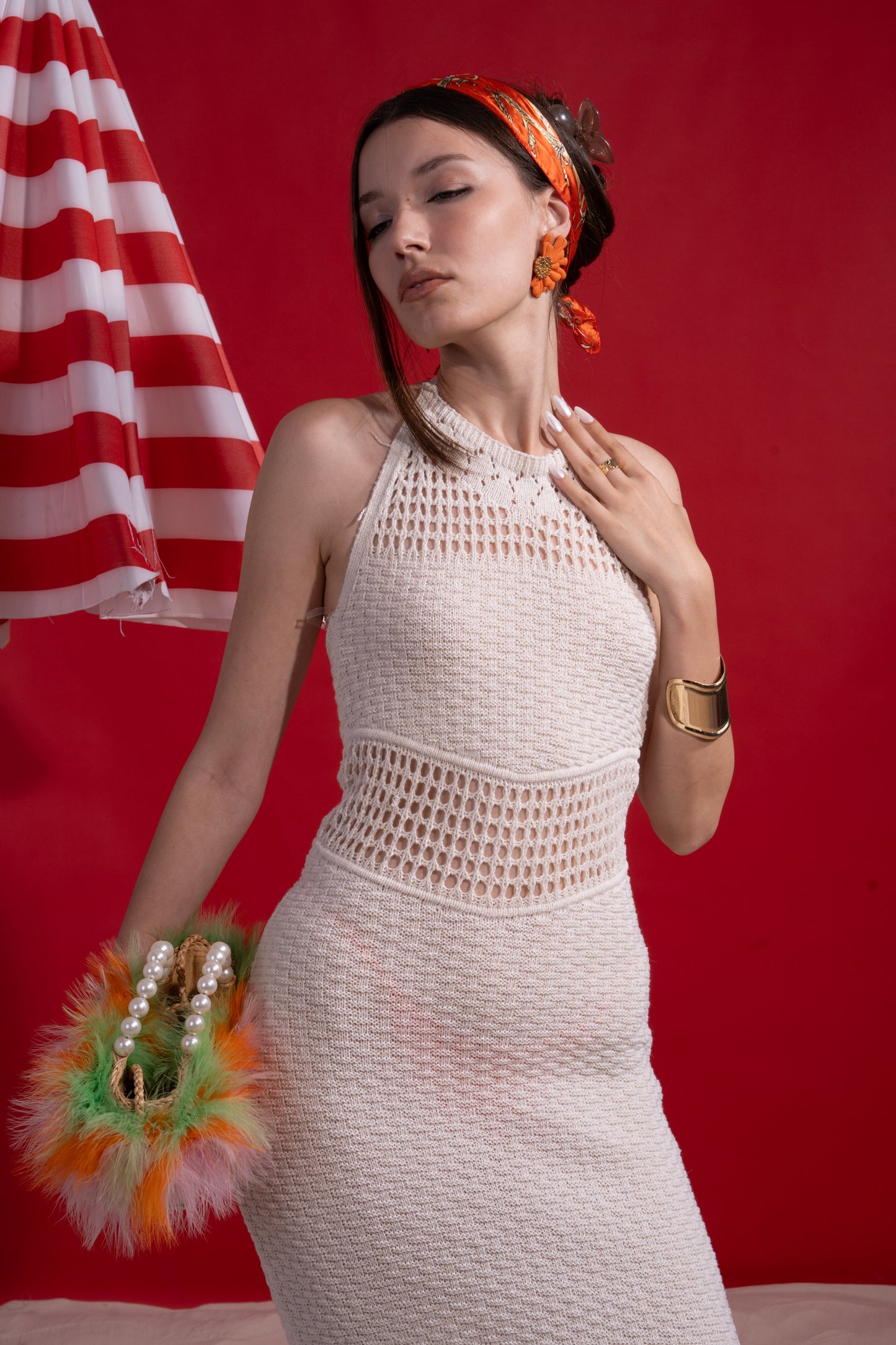 Offwhite handmade long dress