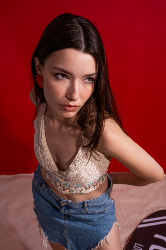 Crochet cropped top