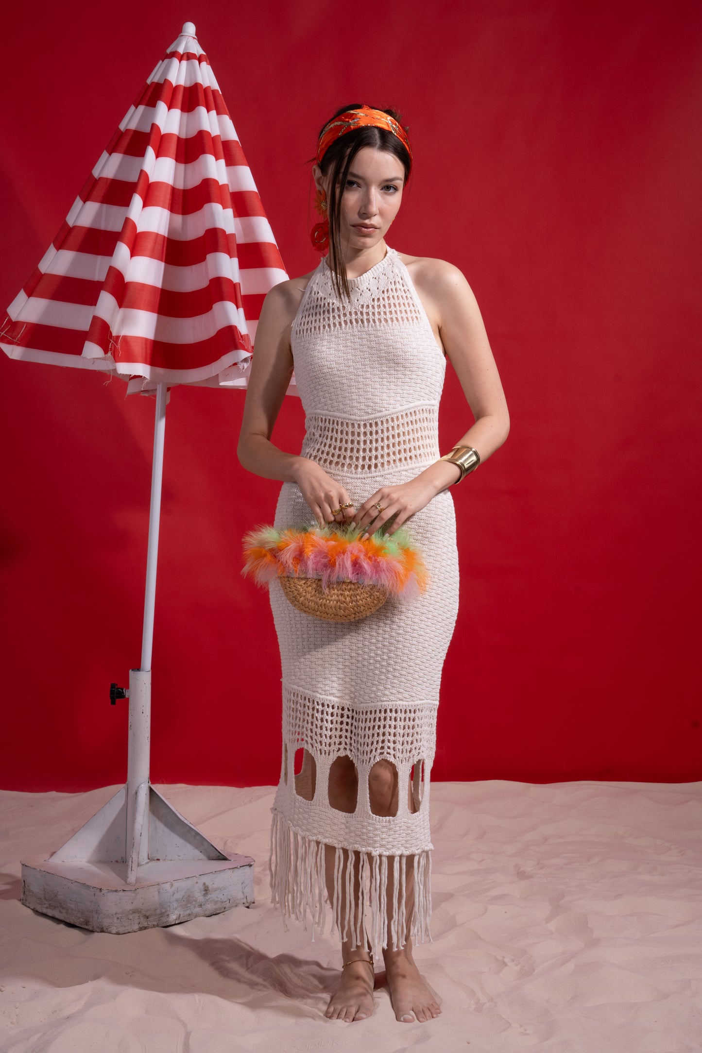Offwhite handmade long dress