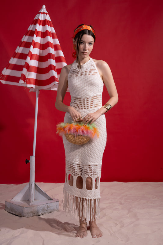 Offwhite handmade long dress