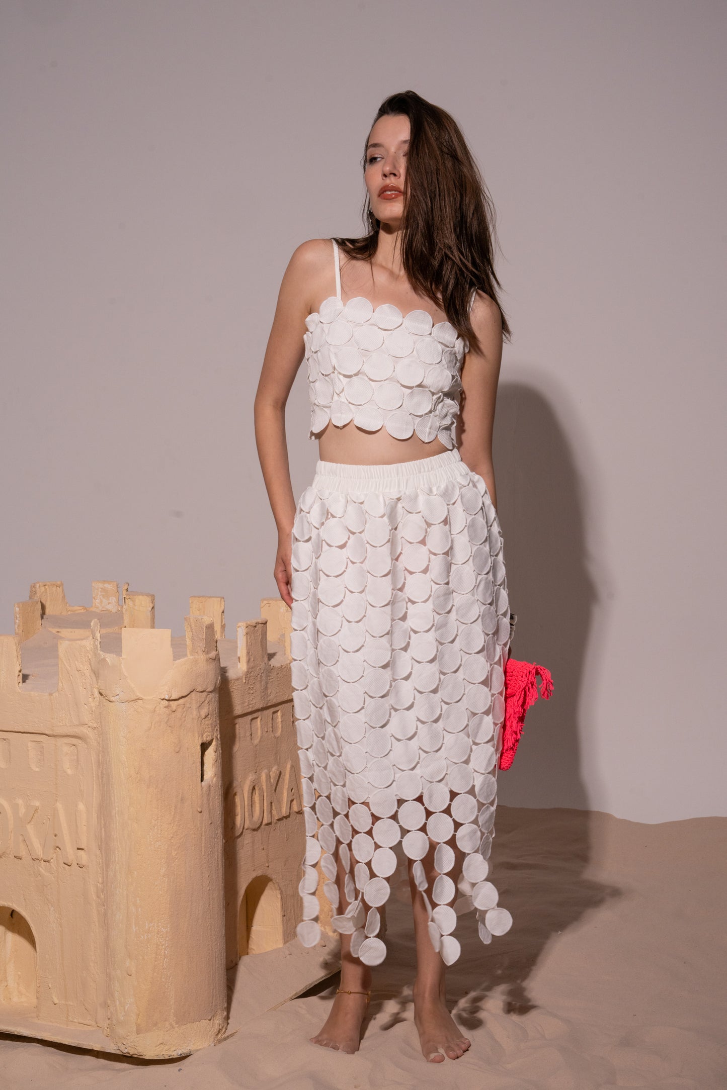 White 2 piece circle set