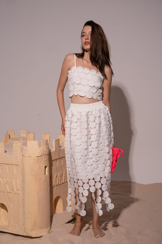 White 2 piece circle set