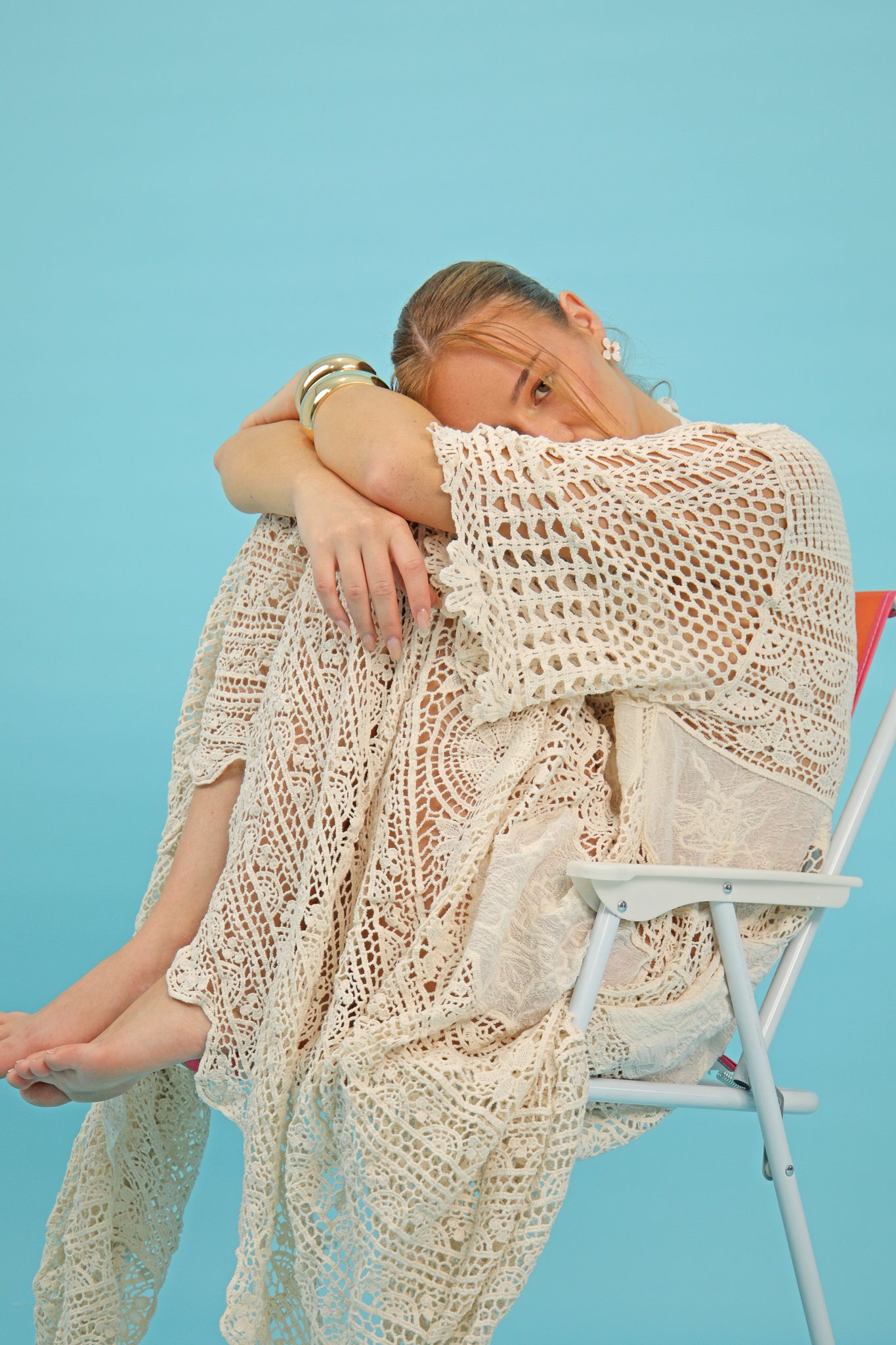 Beige Crochet Beach Dress